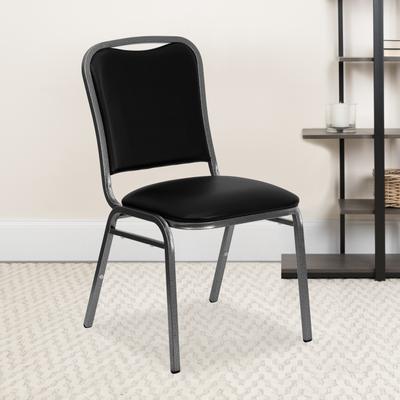 Flash Furniture 4 Pack Angled Back Stacking Banquet Chair in Vinyl