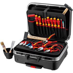 Knipex Werkzeugkoffer BIG Basic Move Elektro, 24-teilig, Kunststoff Klapptrolley, VDE isoliert