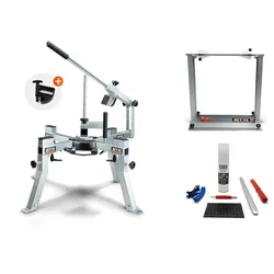 Reifenmontiergerät EVO2® mit Wuchtbock und Starterpaket Schwarz Wuchtbock Spray (400 ml) EVO2 PRO® Mit erhöhten Standfüßen (verstellbar)