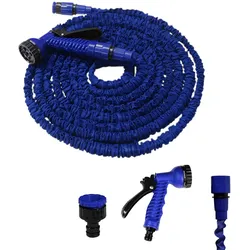 Flexibler Gartenschlauch 30m Wasserschlauch Flexischlauch dehnbarer blau 1x