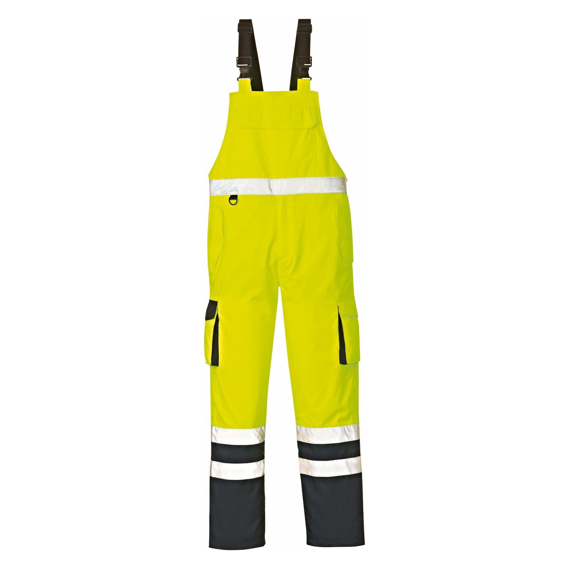BIG Arbeitsschutz Warn-Wetterschutz-Latzhose CHI leuchtgelb/navy,Gr.L (L) (228247)