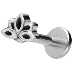 Titan Labret mit Innengewinde LOTUSBLÜTE