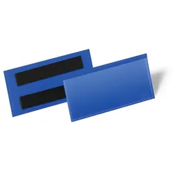 Durable Etikettentasche B.150xH.67mm magnetisch dunkelblau Pak. a 50 St.