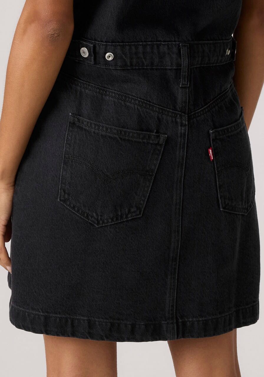 Jeanskleid LEVI'S "WESTERN DRESS", Damen, Gr. L (40), N-Gr, Kurzarm, Denim/Jeans, capturing moments, Denim/Jeans, Obermaterial: 100% Baumwolle, normal kniefrei, Kleider Jeanskleid, Durchgehender Druckknopfverschluss capturing moments L (40), N-Gr, Kurzarm
