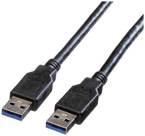 Roline USB-Kabel USB 3.2 Gen1 USB-A Stecker 3.00 m Schwarz Geschirmt 11.02.8971