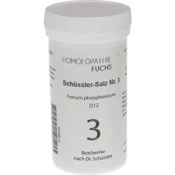 HOMOEOPATHIEFUCHS Schüssler-Salz Nummer 3 Ferrrum phosphoricum D12 Biochemie 400 St Tabletten