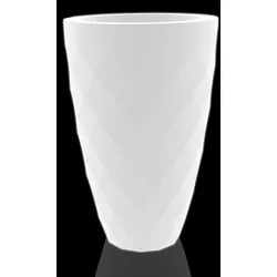 Vondom »VASO« Planter Outdoor Pflanzengefäß - LED - Beleuchtung 14x28 cm / Weiß LED