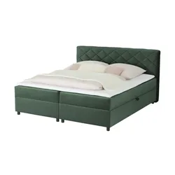 Boxbett mit Bettkasten  ¦ grün ¦ Maße (cm): B: 166 H: 104