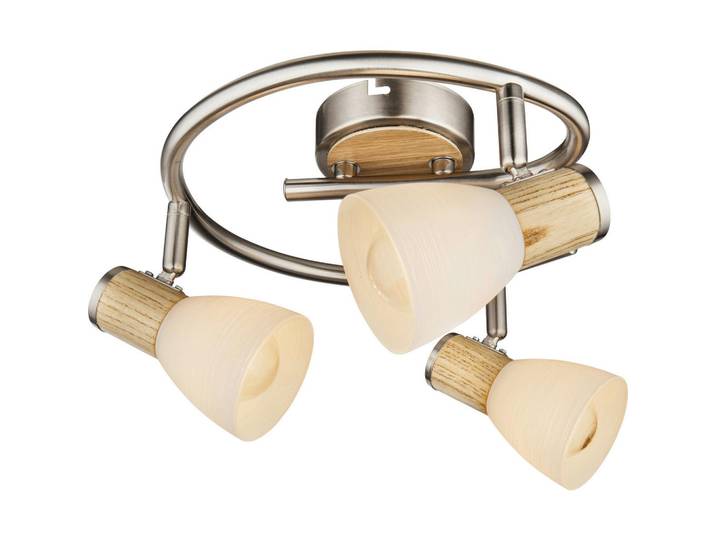 Globo Strahler, Opal, Nickelfarben, Metall, Glas, Naturmaterialien, 42x15.5x42 cm, CE, verstellbare Spotlights, Lampen & Leuchten, Innenbeleuchtung, Spots & Strahler, Deckenspots