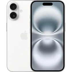 Apple iPhone 16 (128 GB, White, 6.10", SIM + eSIM, 5G), Smartphone, Weiss
