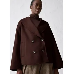 bonprix Oversize Jacke aus weichem Woll-Mix, braun, Gr.42, stilvolle Woll-Jacke in schöner Premium-Qualität, aus Wolle