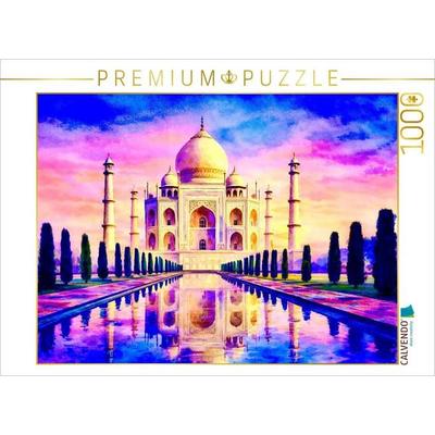 CALVENDO Puzzle Taj Mahal | 1000 Teile Lege-Größe 64x48cm Foto-Puzzle für glückliche Stunden