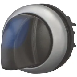 Eaton 216851 Leuchtwahltaste, RMQ-Titan, mit Knebelgriff, rastend, 3 Stellungen, blau, Frontring Titan M22-WRLK3-B  - 5 Stück