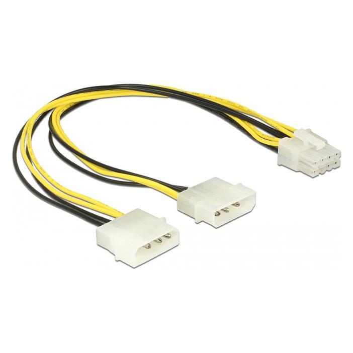 Delock Stromkabel Pin Molex Stecker > 8 Pin EPS Stecker (30 cm, 8 pin EPS) (85453)