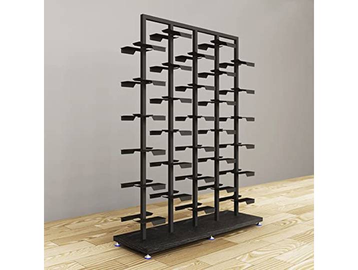 Modernes Metall-Schuh-Organizer-Display-Regal, Lagerregal für gewerbliche Schuhe, Verkaufsregale für Einzelhandels-Sneaker, Basketballschuhe, bodenstehender Schuh-Organizer-Halter, Eckschuhturm