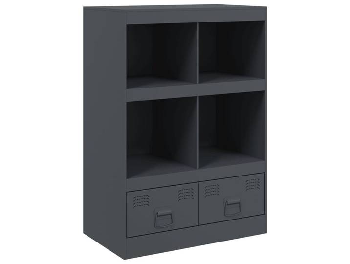 vidaXL Highboard Highboard Anthrazit 67x39x95 cm Stahl (1 St)