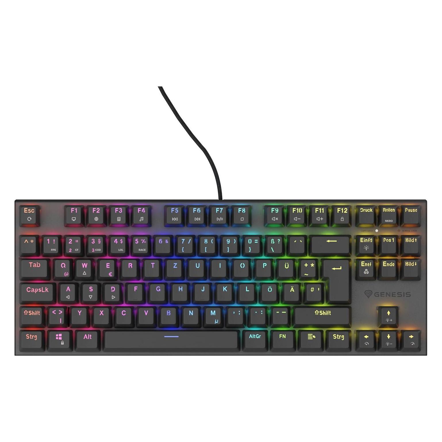 Genesis Gaming Tastatur THOR 303 TKL brown kabelgeb. DE (DE, Kabelgebunden) (NKG-2176)