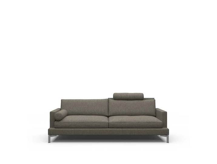 Eilersen Great lift 3-sitziges Sofa Bakar 01 braunbeige-Chrombeine