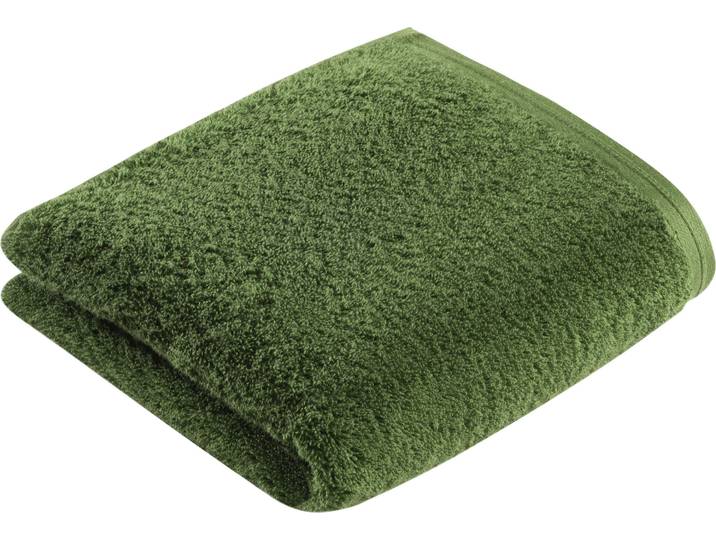 Handtuch VOSSEN Vegan Life , grün (clover), B:60cm L:110cm, Webfrottier, Obermaterial: 100% Baumwolle, Handtücher, Handtuch, 100% vegan