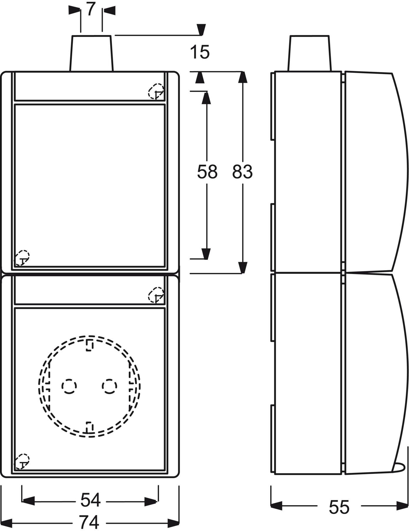 Busch-Jaeger Kombination Steckd.+Se.schalter 2601/5/20EW-53-503 (2CKA001684A0324)