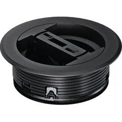 Hager LAR02KR9005 Leitungsauslass mit Rundketten-Anbindung Spannbereich >32mm tiefschwarz