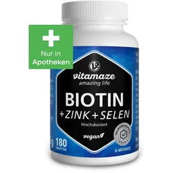 BIOTIN 10 mg hochdosiert+Zink+Selen Tabletten 45 g