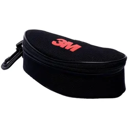 3M Weiches Brillenetui mit Reissverschluss, sowie Schnappkammer und Gürtelschlaufe, schwarz Etui5