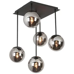 Deckenleuchte Lip Schwarz/Chromfarben Deckenlampe