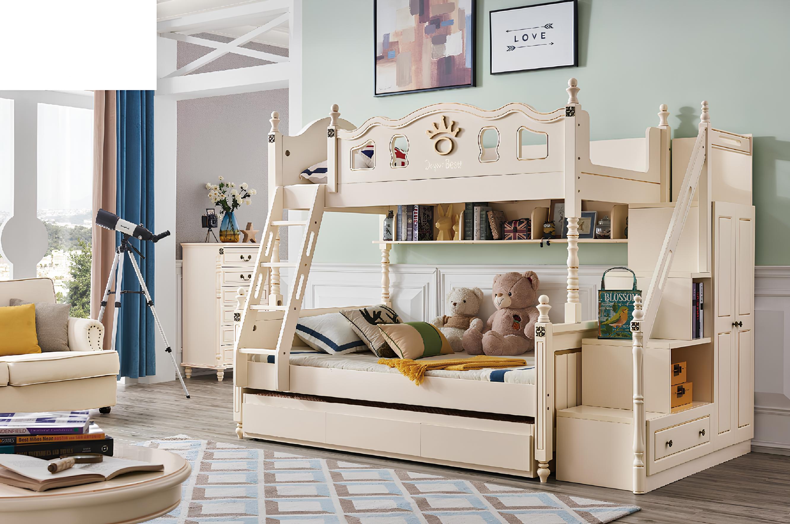 Etagenbett Bett Doppelstock Hochbett Kinder Betten Holz Klassische Möbel Zimmer