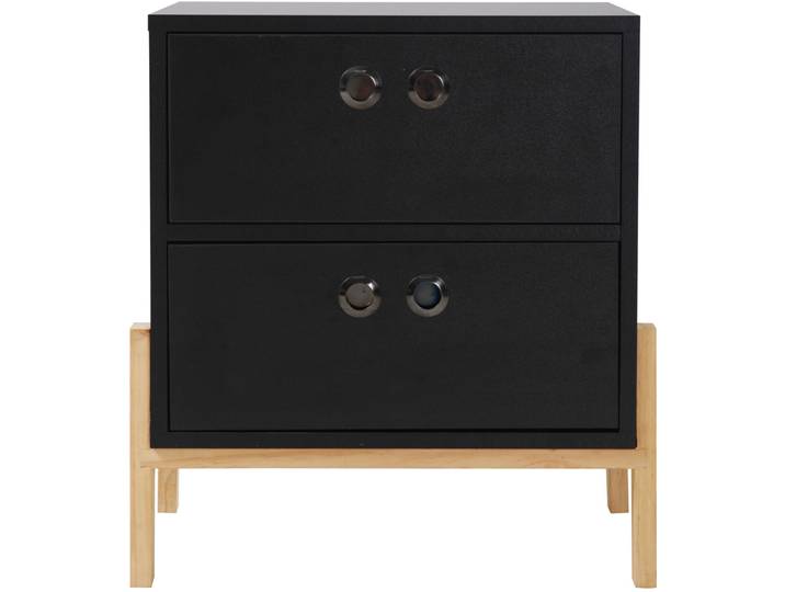 Nachttisch Klaus Schwarz MDF B 50 H 55 cm - Nachttisch