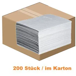 Absorptionsmatte PIG® STAT-MAT® Matte 200 Stück Abmessung 38 cm x 51 cm, Absorbiert 83,6 L je Beutel