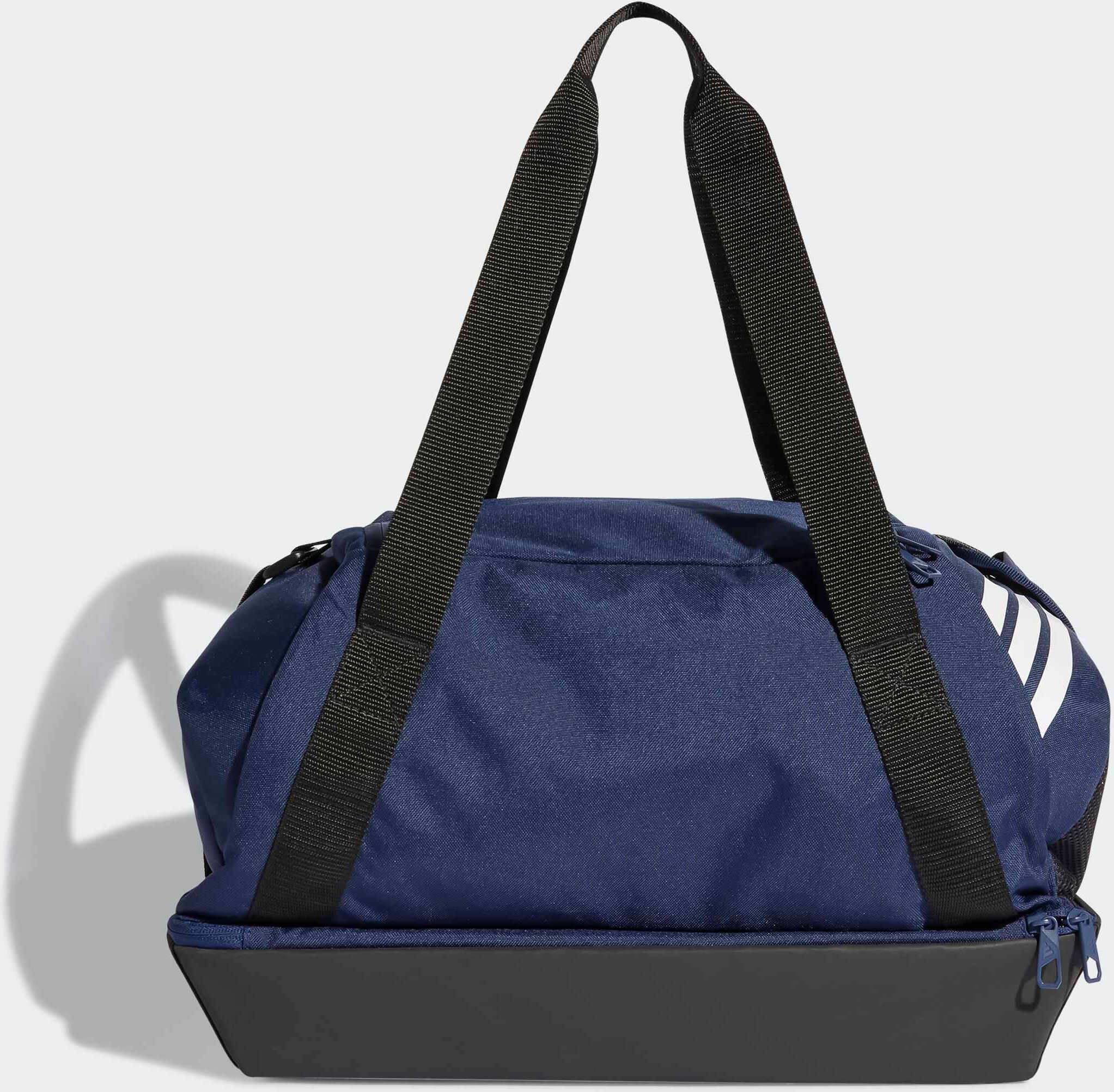 Sporttasche ADIDAS PERFORMANCE "TIRO DUFFLEBAG S MIT BODENFACH", Damen, blau (team navy blau 2, weiß), Obermaterial: 100% Polyester, Taschen Sporttasche team navy blau 2, weiß Einheitsgröße