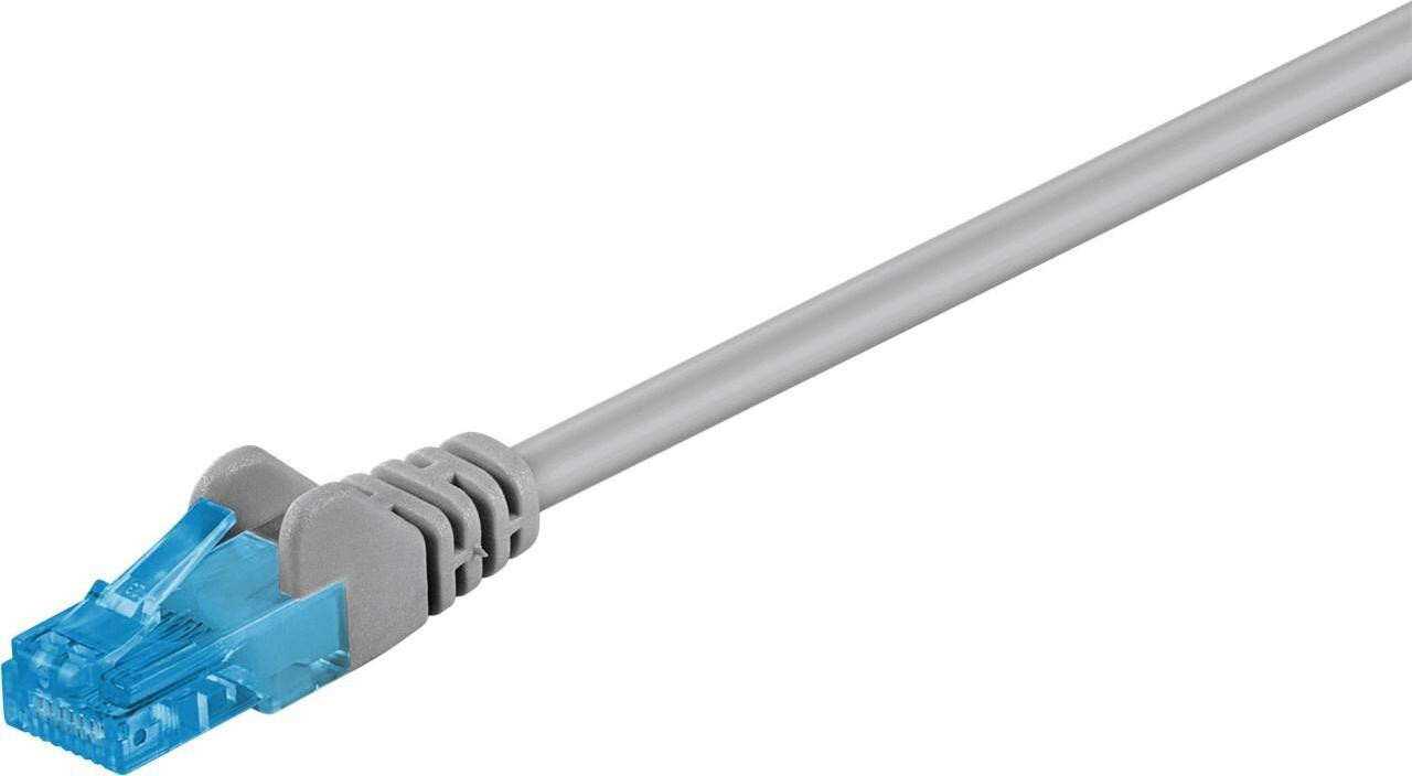 Goobay CAT 6a patchkabel U/UTP, halogeenvrij, grijs, 0,25 meter