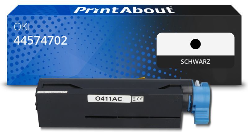 PrintAbout Toner kompatibel mit OKI 44574702 - Schwarz
