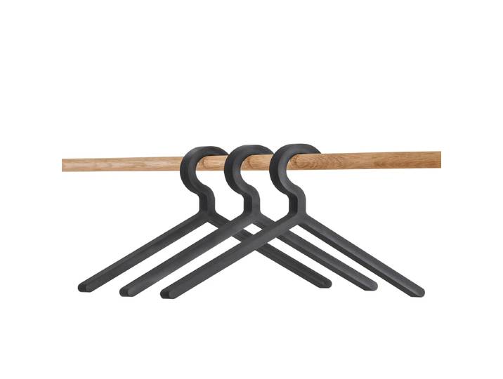 Woud - Illusion Hanger (3er-Set), schwarz