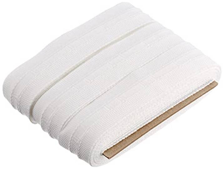 Gardinia Universal-Gardinenband, Polyester, Weiß, 22 mm x 10 m Zur Dekoration von Gardinen und Vorhängen, Modernes Design dank Kräuselband, Vielfältige Gestaltungsmöglichkeiten