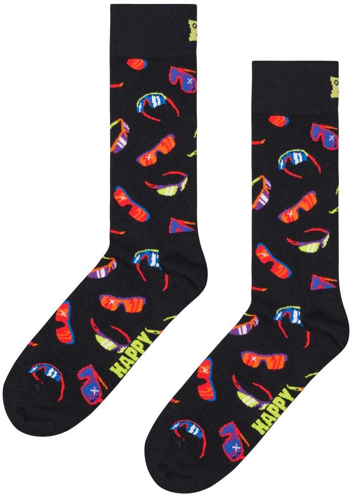 Happy Socks  - Crew Socks Glasses Black - 41-46 - Chaussettes