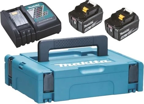 MAKITA Set Li-ion LXT 18V 2 × Akku 5.0Ah BL1850B + Ladegerät DC18RC + Makpac