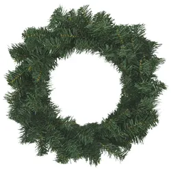 vidaXL Weihnachtskranz Grün Ø 50 cm PVC 42056959
