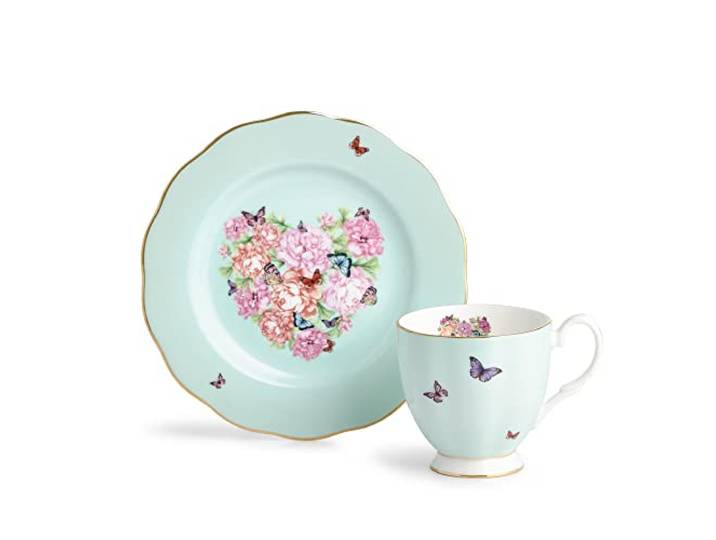 Miranda Kerr for Royal Albert Freundschafts-Hingabe, 2-teiliges Set, Tasse und Teller 20,3 cm und nicht das, was es derzeit zeigt, da es sich nicht um ein 3-teiliges Set handelt