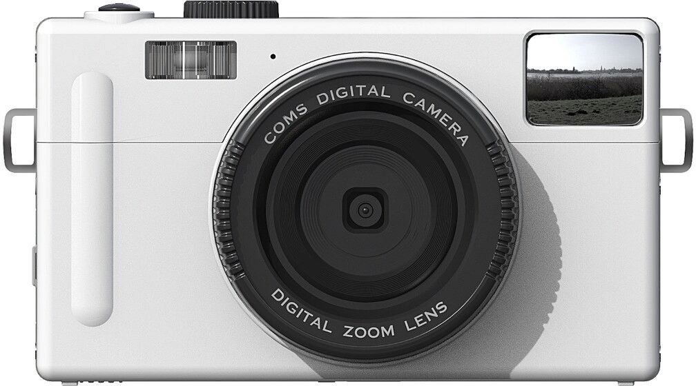 INF 24MP Digitalkamera mit 16x-Zoom, 1080P-Video, 3.0-Zoll-Display und wechselbarem Akku Weiß