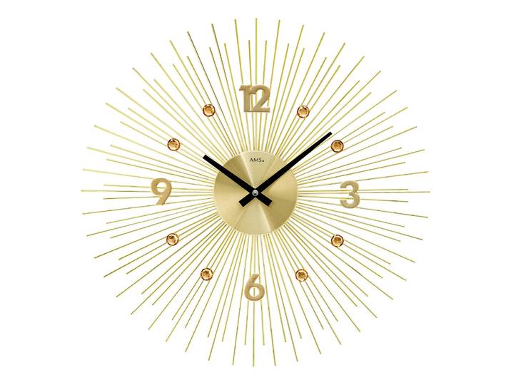 Wanduhr Hartz Metallgehäuse 50 x 50 x 5cm Multicolor/Messing