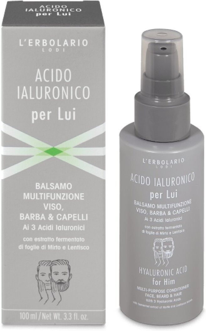 L'Erbolario Ácido Hialurónico Hombre Bálsamo Cara Barba 100 ml