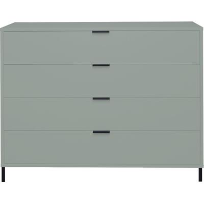 Kommode MÄUSBACHER "Bonnie", grün (pine grün matt), B:119cm H:100cm T:45cm, Holzwerkstoff, Sideboards, Kommode, Kommode mit Quadratgestell