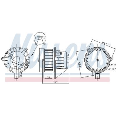 NISSENS Innenraumgebläse 87546 für SEAT VW