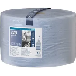 Tork 130051 starke Mehrzweckwischtücher W1 2-lagig blau 24x34 cm, 1500 Abrisse/Rolle, 1 Rolle, geprägt