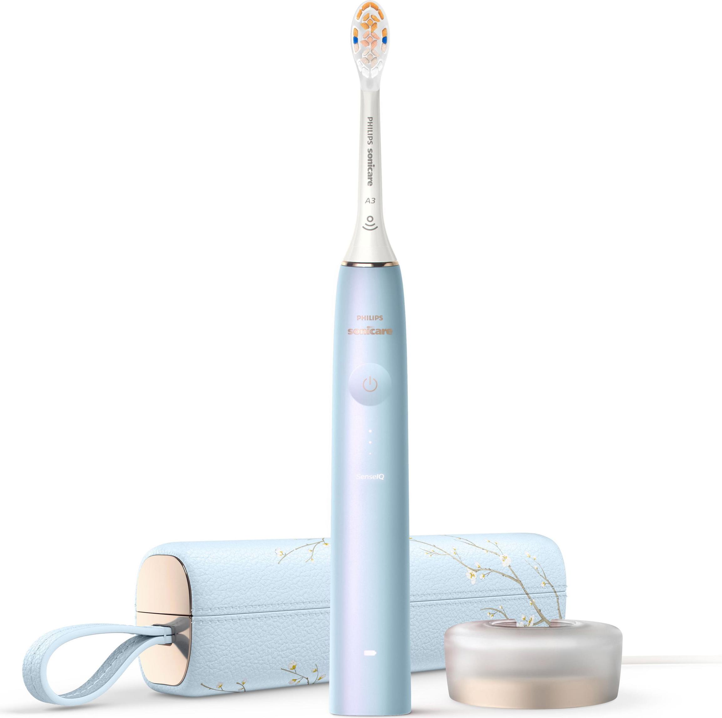 Philips HX9997/32, Erwachsener, Schallzahnbürste, Tägliche Pflege, Tiefenreinigung, Zahnfleischpflege, Sensibel, Whitening, 62000 Bewegungen pro Minute, Blau, Oval