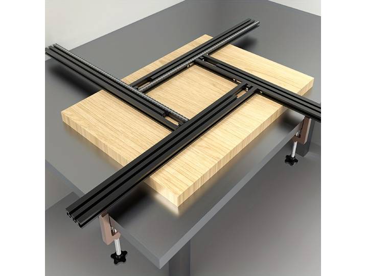 1 ensemble 60/80cm coupe fraisage rainure gravure Rail de guidage support réglable support de Rail de guidage auxiliaire bricolage outils de travail du bois