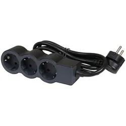 Legrand 694550 Flache Steckdosenleiste 3xSDO 1,5m Kabel schwarz