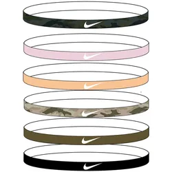 6er Pack NIKE Printed Haarbänder mit Silikonstreifen 986 black/pink foam/orange